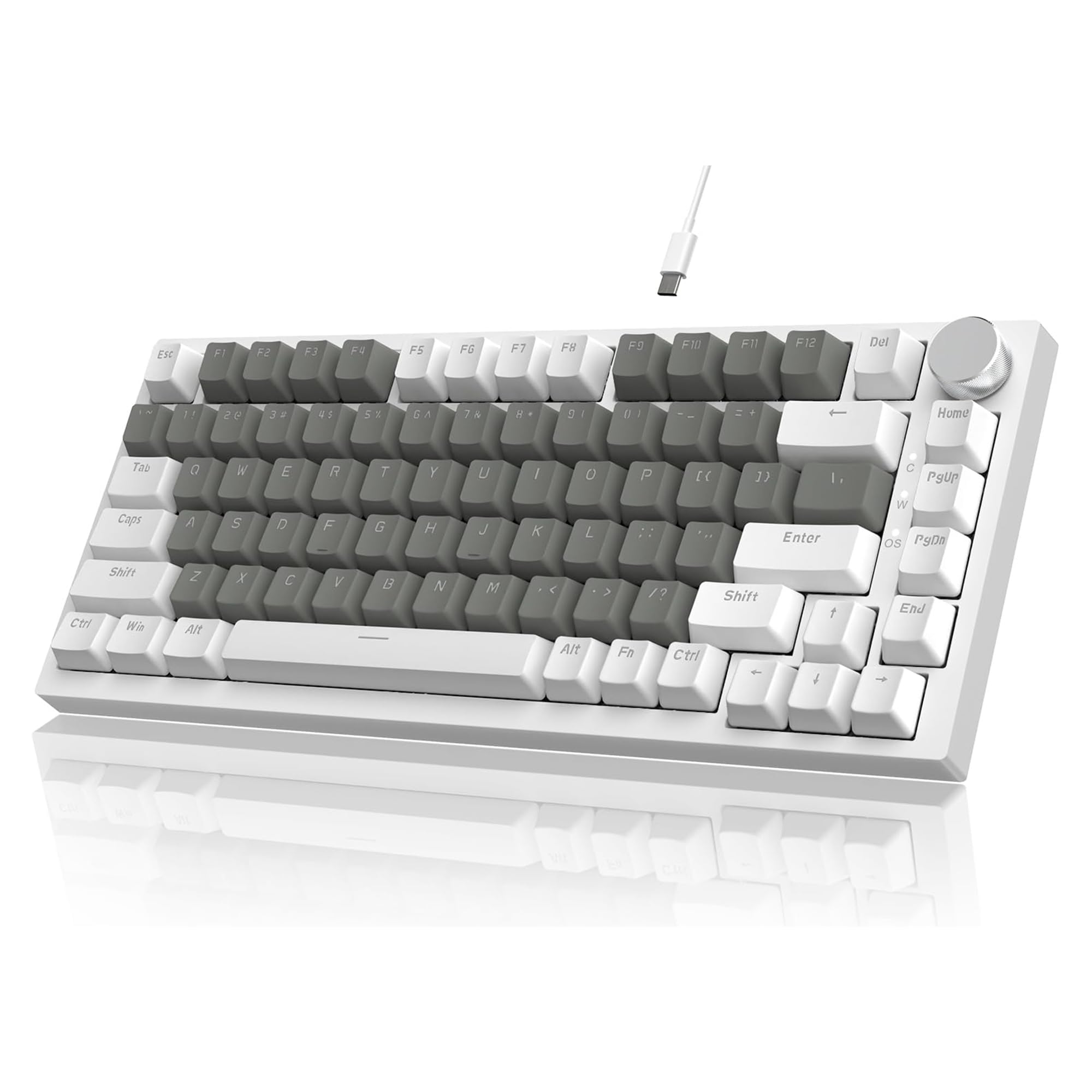 

BGL Дротова Механічна Клавіатура Біла Підсвітка 81 Клавіша 5-шаровий Глушник PBT Кейкапи Кастомізація