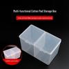 Transparent Acrylic Dual-Compartment Nail Art Storage Box for Cotton Pads and Swabs