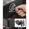 VLANDO watch case PU leather lockable key men 6 slots (black) made mens storage box accessory birthday gift