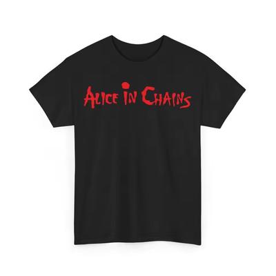 Alice In Chains LOGO Art Pattern Grunge Band T-Shirt Casual Street Style T-Shirt Suitable for Both Men and Women