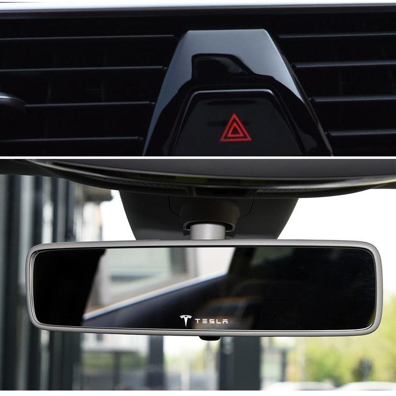 2/5/10Pcs Car Interior Random Stickers Car Steering Wheel Emblem Styling For Tesla Model 3 Model X S 2016-2023  Model Y Decals TM3 TMX