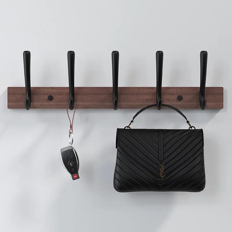 Houten Kapstok MuurhakenMuurhaken voor Keuken Badkamer Hal Handdoek Sleutel Accessoires Creatieve Decoratieve Muuropberg
