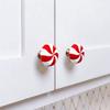 10/20/24Pcs Cabinet Door Knob Cover Christmas Peppermint Candy Drawer Closet Dresser Wardrobe Door Pull