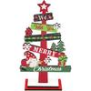 1pcs Desktop Christmas Tree Wooden Ornaments Xmas Wooden Plaques Decorative Ornaments Creative Festival Scene Decoration DIY