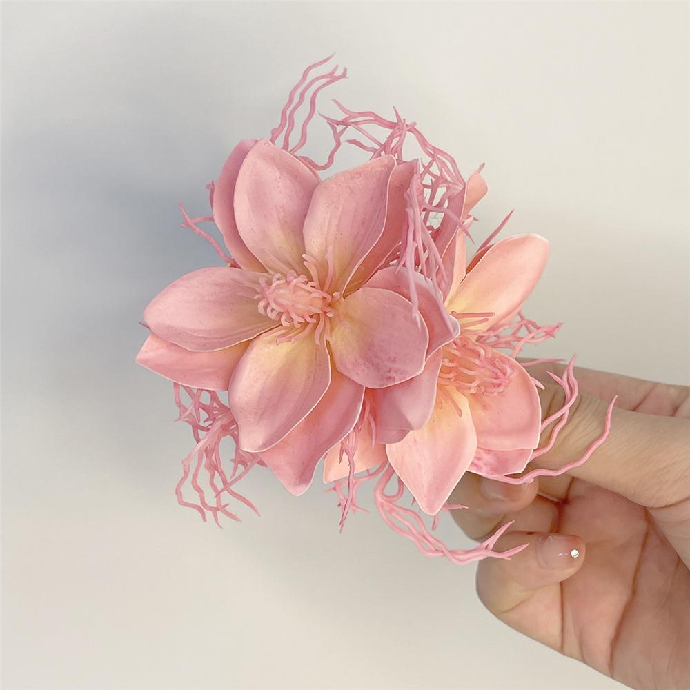 Artificial Flowers Hair Clips Fairy Barrette Hairpiece Hair Decoration Photo Props  for Women Girls
