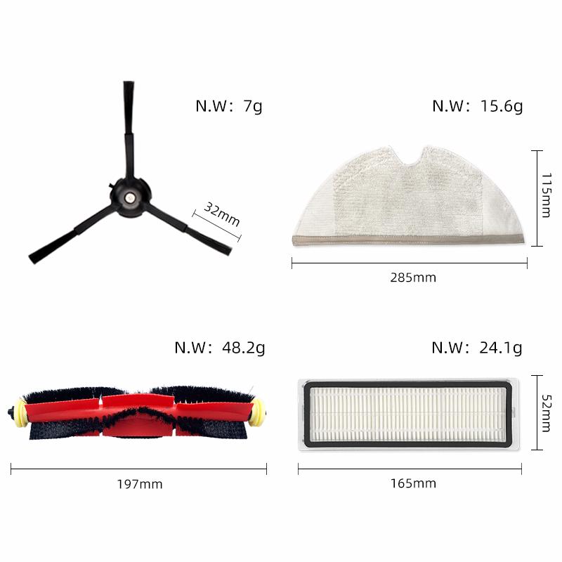 For Xiaomi 1S Roborock S5 S5 Max S6 S6 MaxV S6 Pure E4 E5 Vacuum Cleaner Accessories Main Side Brush Cover HEPA Filter Mop Parts