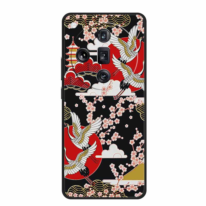 3D Emboss Case For OPPO Find X7 Ultra Phone Case Relief Black Silicone Soft Back Cover Coque For OPPO Find X7 Ultra Cases Fundas