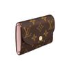 Louis Vuitton Rosalie Coin Purse Brown Monogram Canvas/Rose Ballerine Pink Women Wallets M62361
