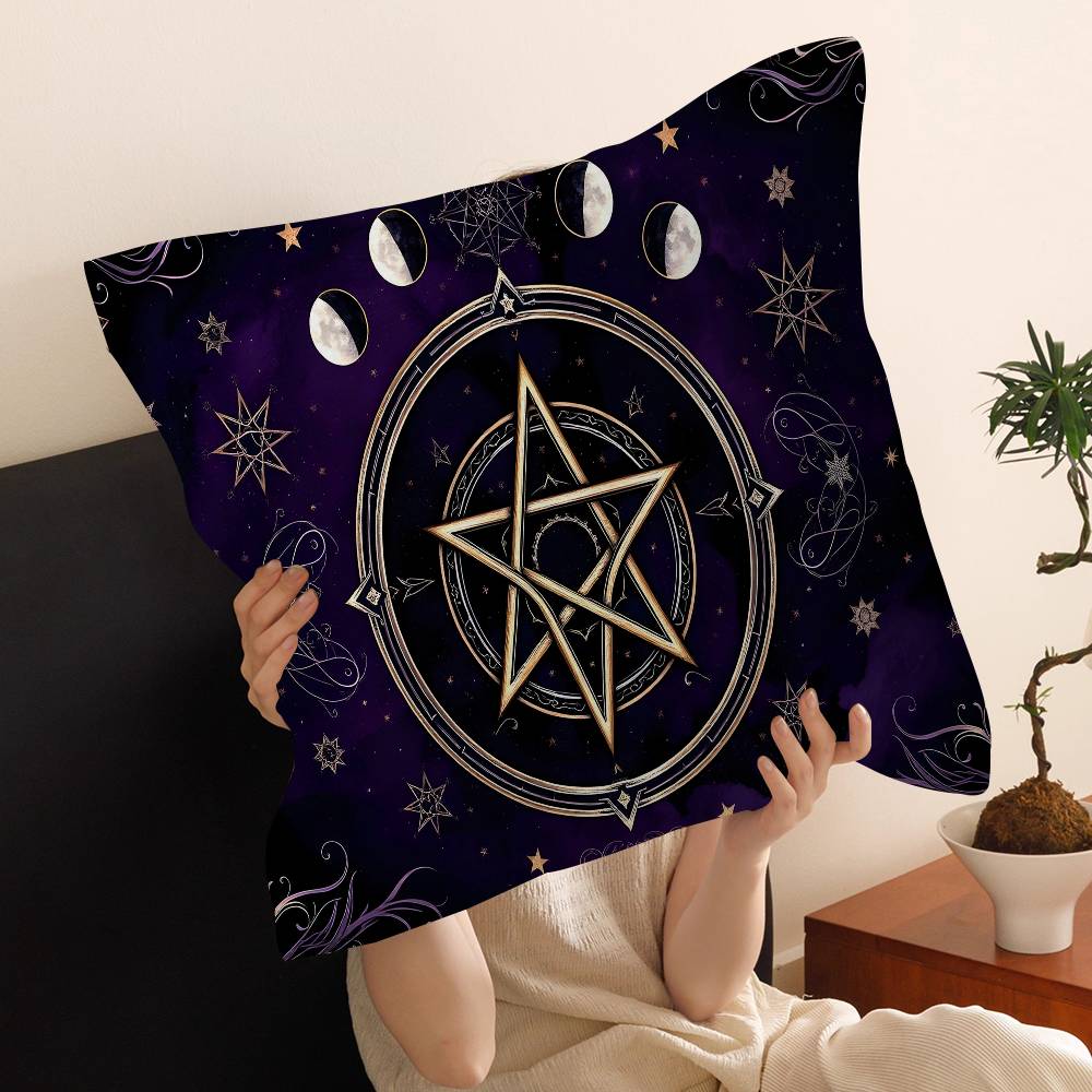 Witch Sun Moon Pentagram Pillowcases Home Bedding Decorative Pillow Cover Wedding Super Soft Pillow Case