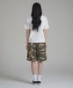 Noming Camo Einfalten-Taschen Weite Bermuda-Shorts - Grün