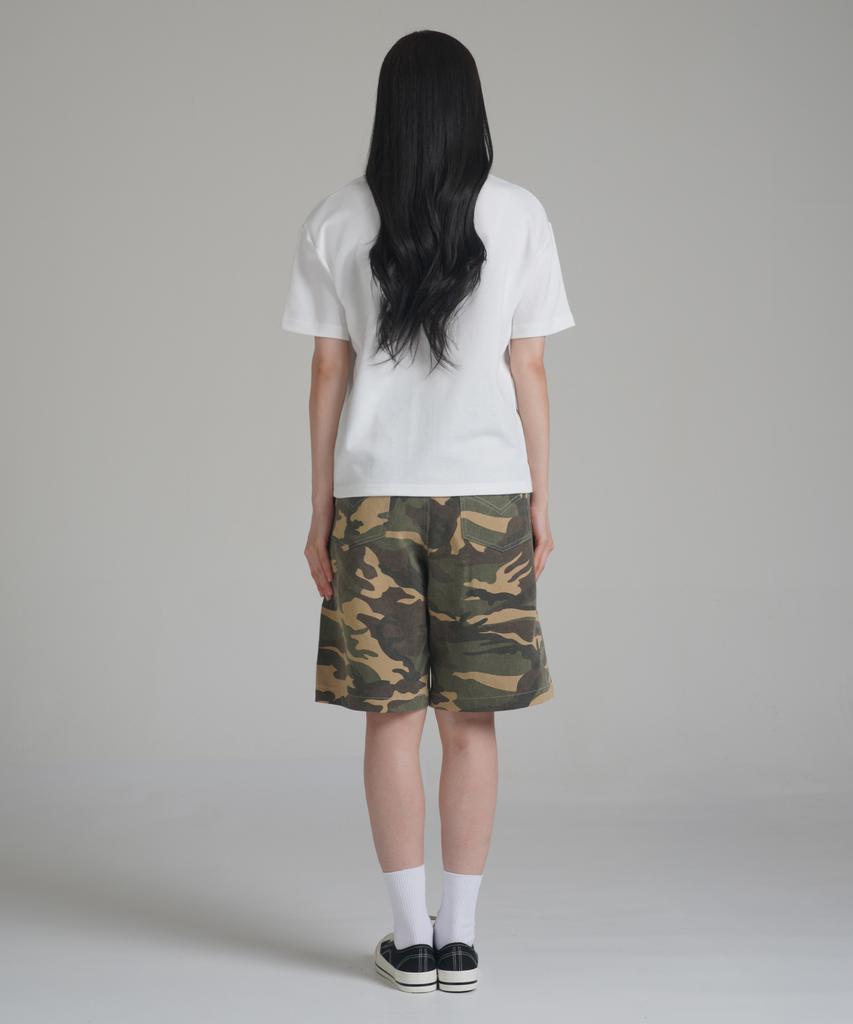 Noming Camo Einfalten-Taschen Weite Bermuda-Shorts - Grün