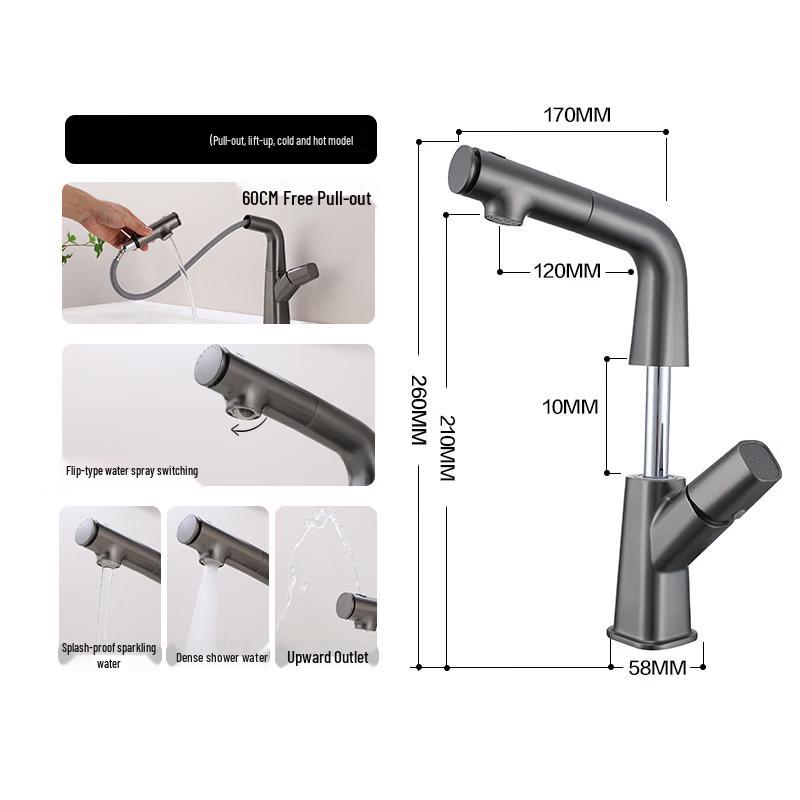 TLXT Pull-Out Bathroom Faucet