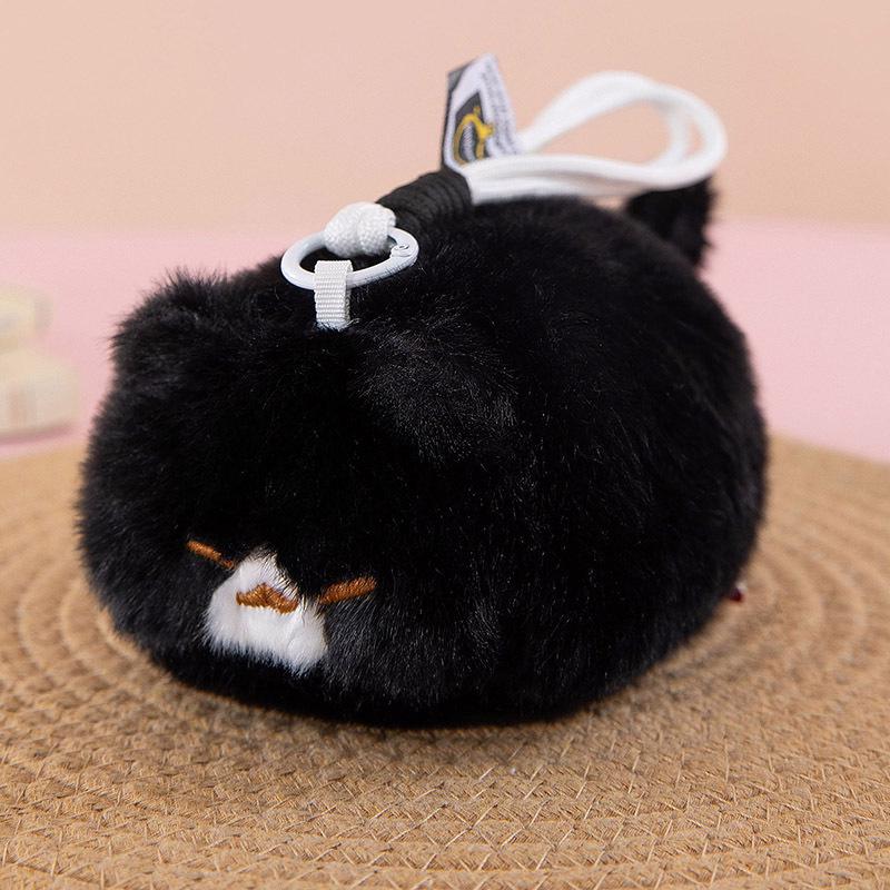 Adorable Cat Plush Keychain: Cute Cartoon Doll Pendant & Backpack Ornament - Perfect Gift for All