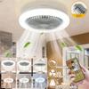 Remote Control Ceiling Fans with LED Lamp Ceiling Fan with E27 Converter Base Smart Silent Ceiling Fans For Bedroom Living Room