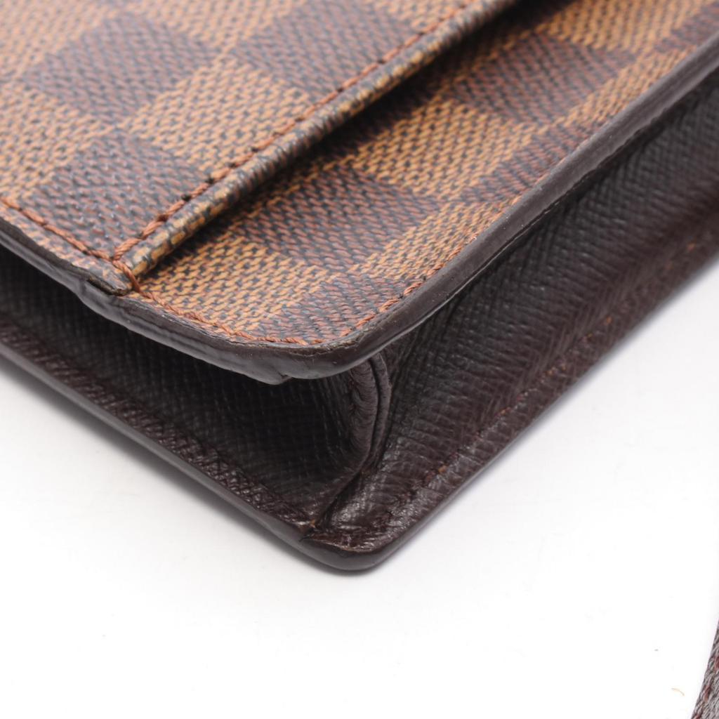 Used LOUIS VUITTON Pimlico Damier Ebene Shoulder Bag N45272 PVC coated canvas leather Brown Used Women