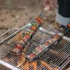Barbecue Clip Stainless Steel with Lockable Grille Rust-Resistant Even Heat Distribution Mini Barbecue Tongs