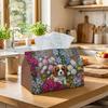1pc Realistic Puppy Floral Tissue Holder - A Versatile Napkin Dispenser Available In Two Sizes, Crafted from Sturdy Polyester And Adorned with an Ador