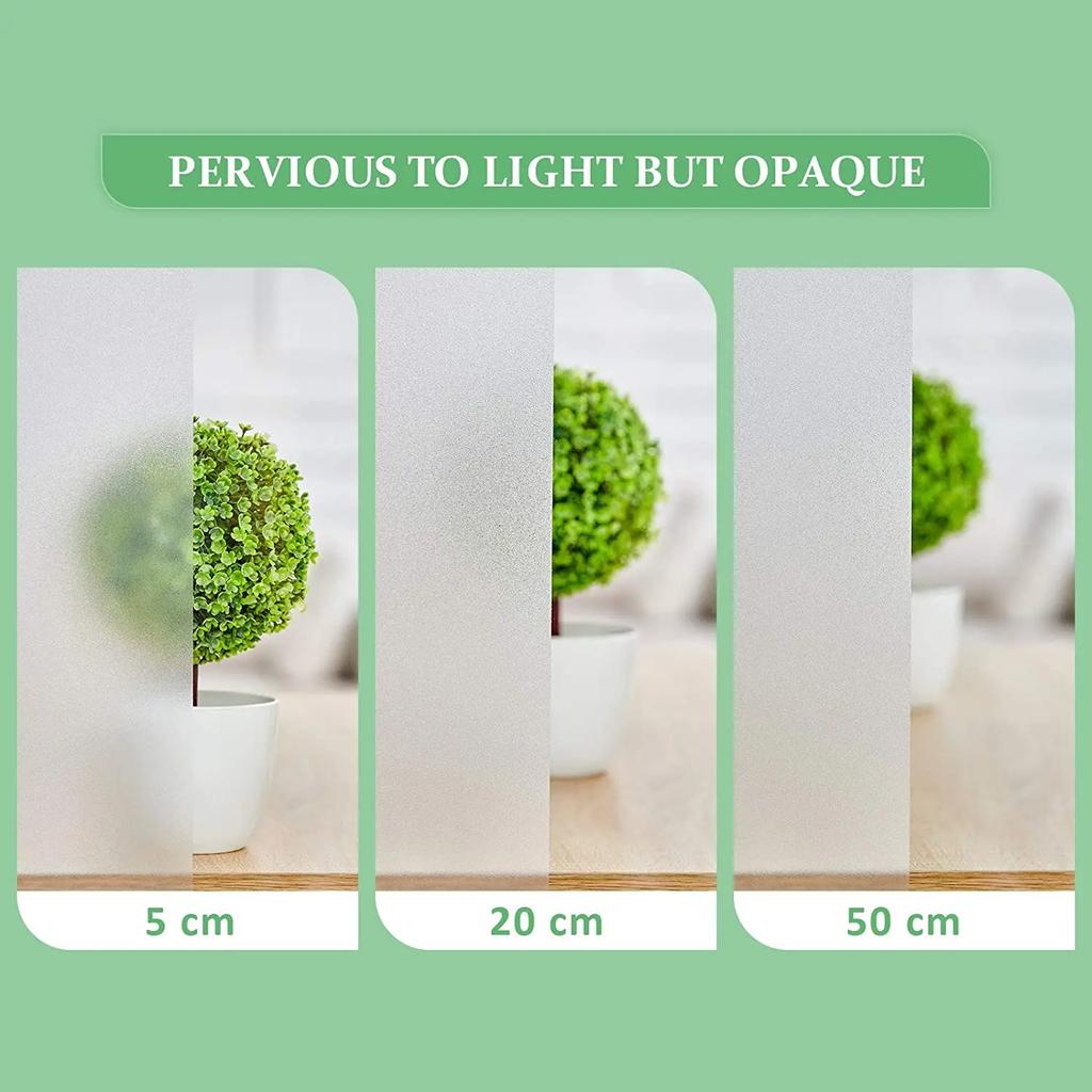 2/3/5M Pure Matte Window Film Privacy Stained Glass Vinyl Frosted Self Adhesive Film for Home Anti-UV Blackout Window Stickers