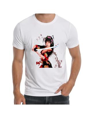 Japanese Female Samurai Warrior T-Shirt for Men Apparel