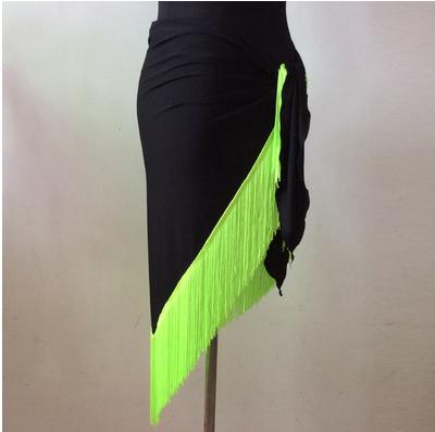 Women's Tassel e Scarf Latin Dance Skirt Irregular f-length Lace Universal Skirt Children's Fitn Latin Dance