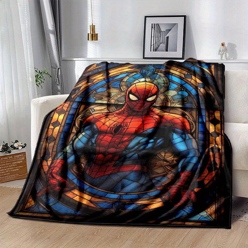 1pc Spider-Man Printing Blanket - Soft, All-Season Throw for Office Blanket, | Personalized Gift with Adorable Cartoon Design