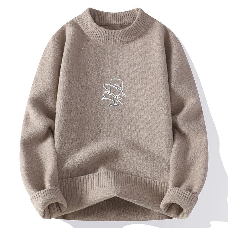 Hot Hot Autumn and Winter New Casual Crew Neck Sweater Bottom Knit Plus Size Loose Sweater