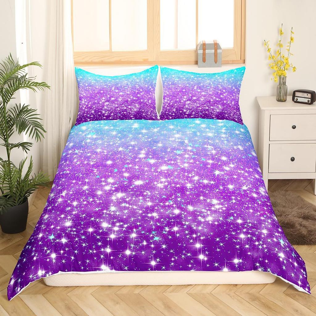 Rhinestone Eyelash Down Comforter Set Bedding Set 3-piece Duvet Cover Set