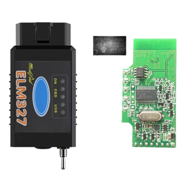 

Professional OBD2 Code Scanner With MS CAN Switching, PIC18F25K80 Chip Suitable For Car Maintenance Data Logging Tuning