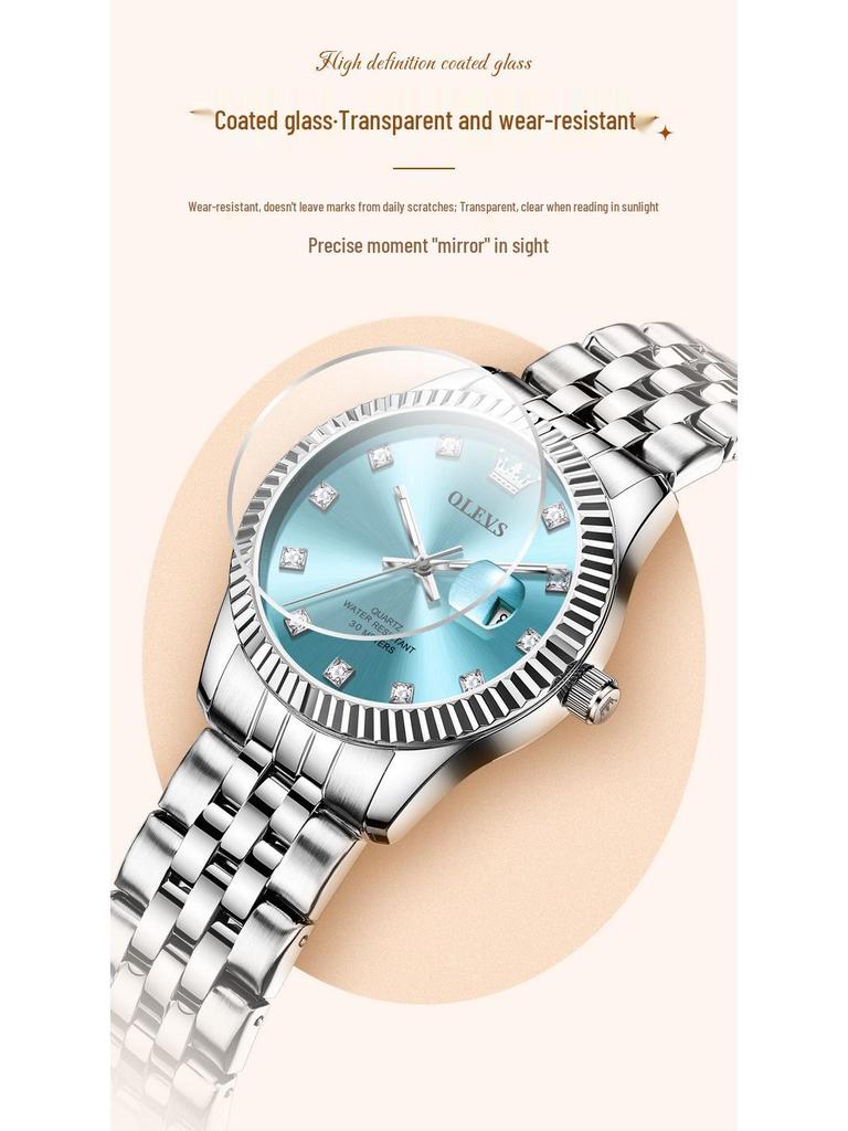 OLEVS Damen High-End Lao Stil Quarz Uhr - Modische, Nicht-Leuchtende, Wasserdichte Armbanduhr