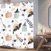 Süßer Halloween-Duschvorhang Geist Kürbis Fledermaus Spinnen Design Kinder Badezimmer Dekoration Wasserdichtes Gewebe Lustiges Thema Heimzubehör