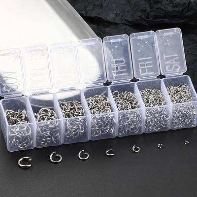 Assorted Size Stainless Steel Jump Ring Connector Craft Waterproof Accessories for Pendant Chainmail Necklace Jewelry Diy Making