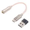 USB To 3.5mm DAC Cable Excellent Sound Decoding Stable Transmission Type C To 3.5mm Adapter