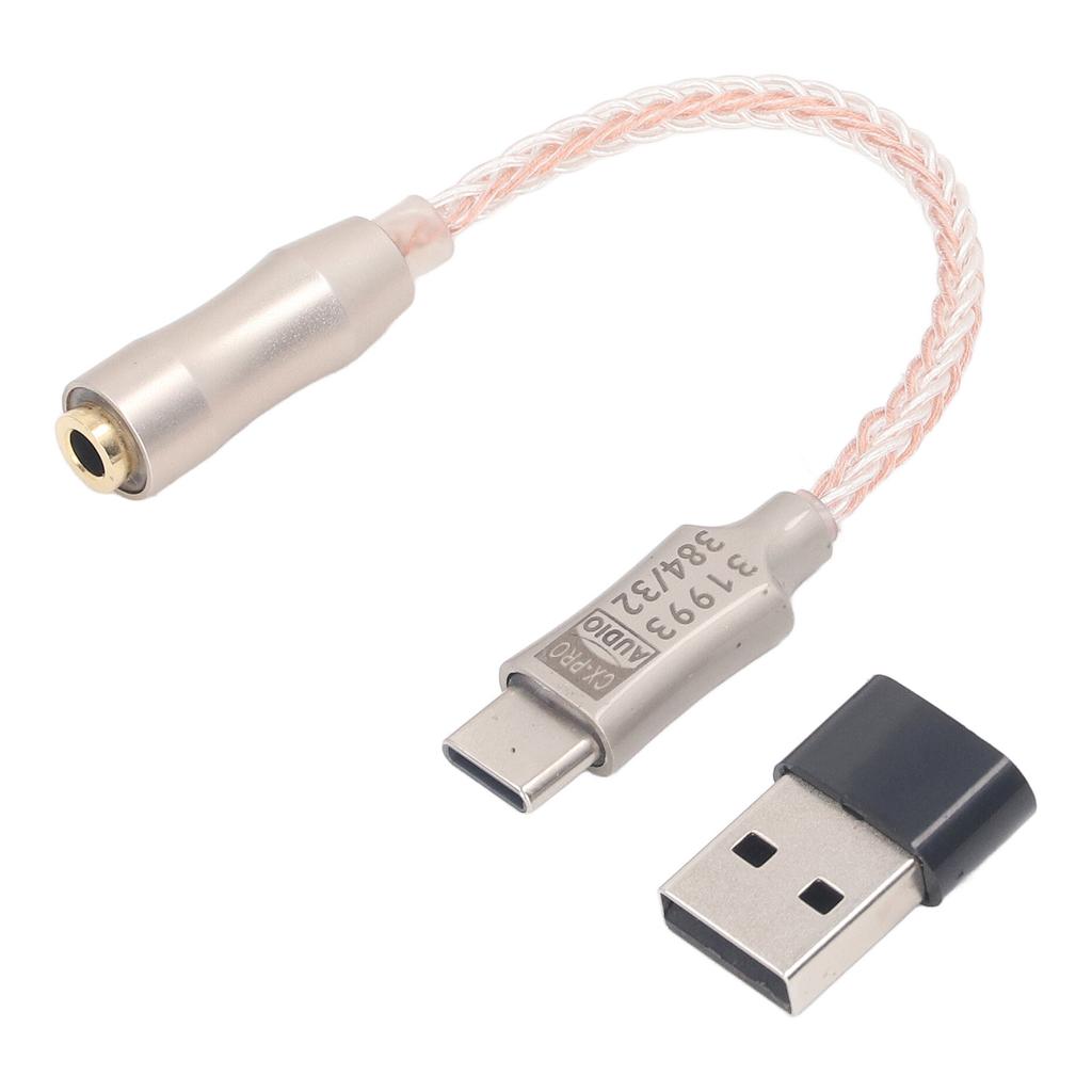 USB To 3.5mm DAC Cable Excellent Sound Decoding Stable Transmission Type C To 3.5mm Adapter