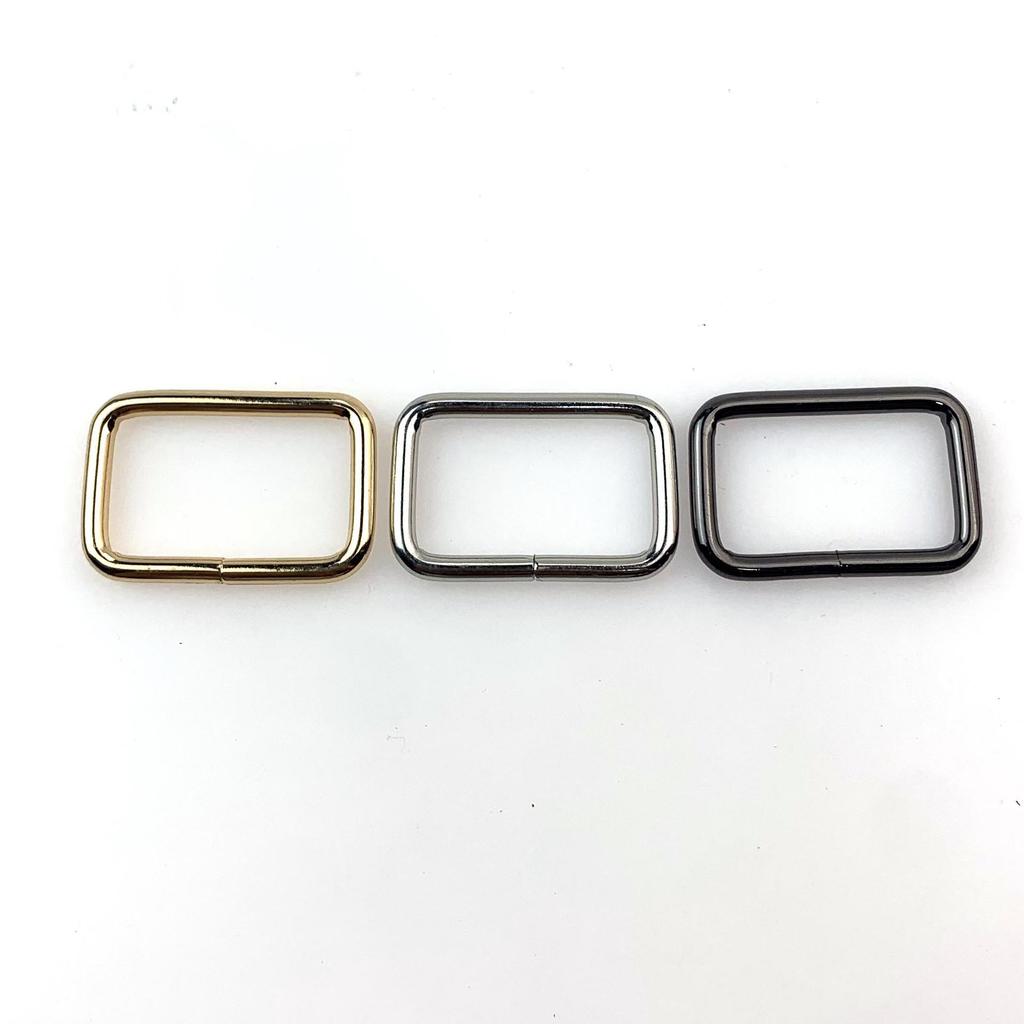 3.8MM Thick Iron Square Ring Buckle for Luggage and Webbing Adjustment