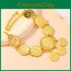 Alloy Gold Luxury Coin Anklet Women Fashion Accessory With Tassel Dangle Design