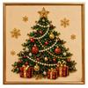 Sparkling 3D Painting Canvas DIY Christmas Faux Pearl Art Kit with Frame, Santa Winter Holiday Theme Craft Supplies Beads for Adults Beginner,