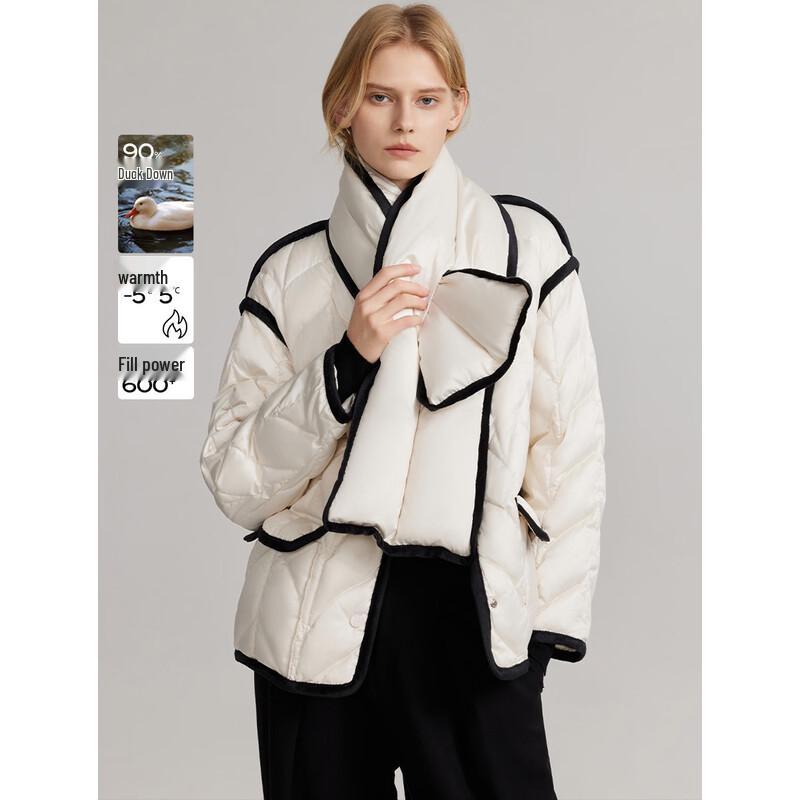 ELLE Women s Petite Lined Duck Down Jacket L