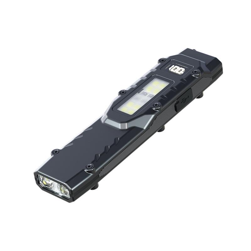 Ultra-Thin Rechargeable Tactical Flashlight: High-Intensity, Super Bright Self-Defense & Outdoor Work Light