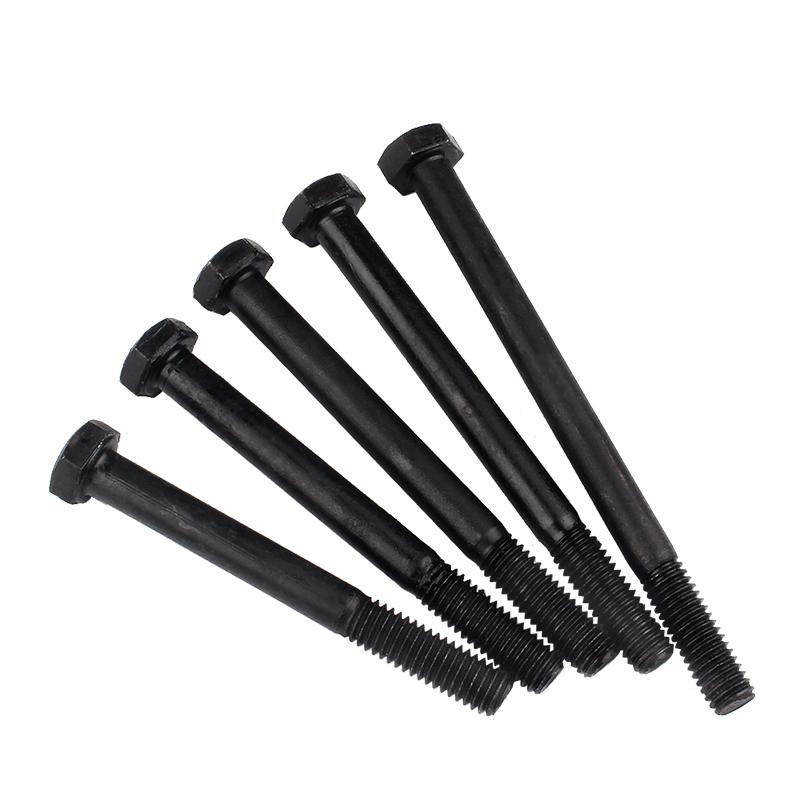 1PCS M10 M12 M14 M16 Black Grade 12.9 High Strength Alloy Steel Full/Half Teeth External Hexagon Outside Hex Head Cap Screw Blot