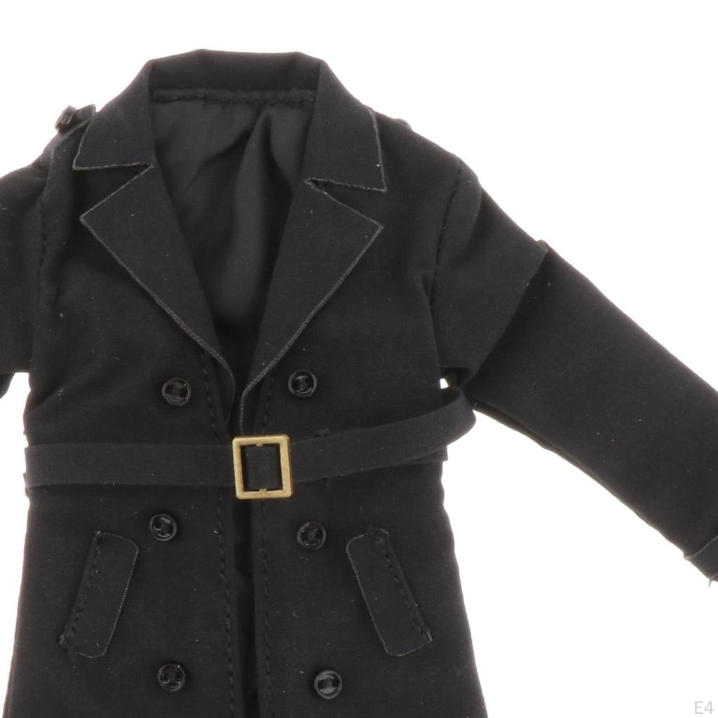 1/12 Figure Long Trench Coat with Belt for 6inch Action Figures