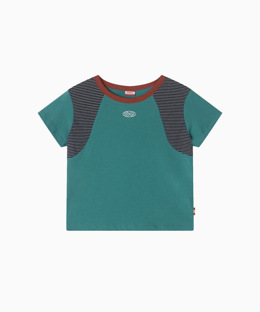 Minasu Mns Raglan Stripe T Shirt_Mint
