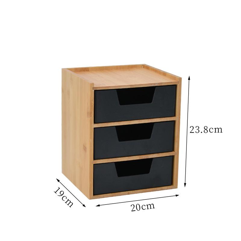 

3-слойный бамбуковый ящик для косметики, ювелирных изделий, канцелярских принадлежностей, небольших предметов, органайзер для обуви и хранения на рабочем столе