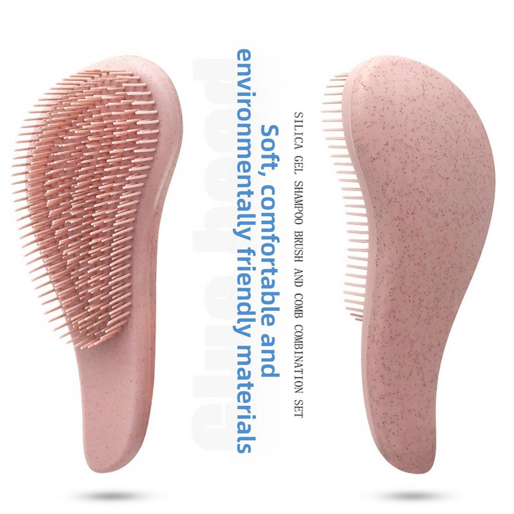 1PC Magic Detangling Hair Brush Soft Wheat Straw Scalp Massage Comb Anti-static Gentle Grooming Brush Salon Hair Styling Tools
