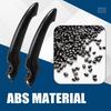 Mini Door Handle Covers: Carbon Fiber Texture, ABS Material, Outer Pull Style.