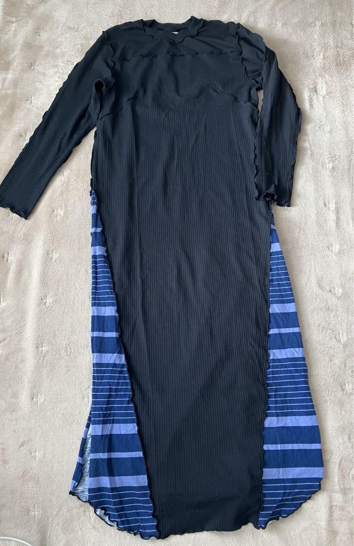 

[USED] NOMA t.d. Cut and sewn ribbed long dress