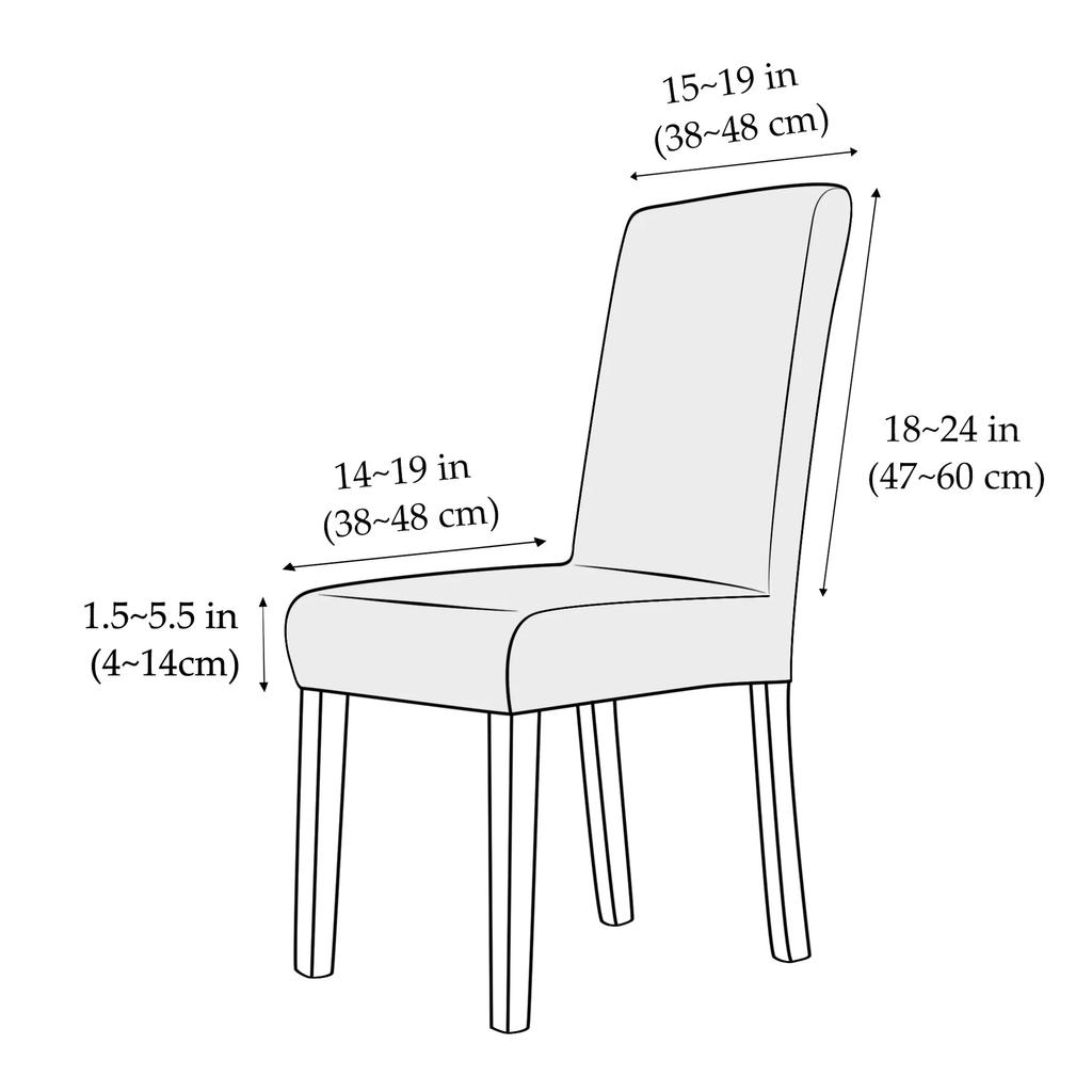 1/4pcs PU Leather Waterproof Dining Chair Covers Anti-dirty Stretch Chair Slipcover Chair Seat Protector for Living Room Kitchen