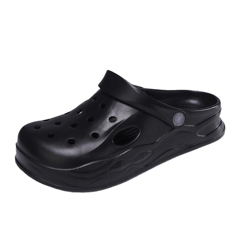 Hole shoes increase in height in summer, beach thick-soled bag head slippers, trendy new non-slip thick-soled sandals