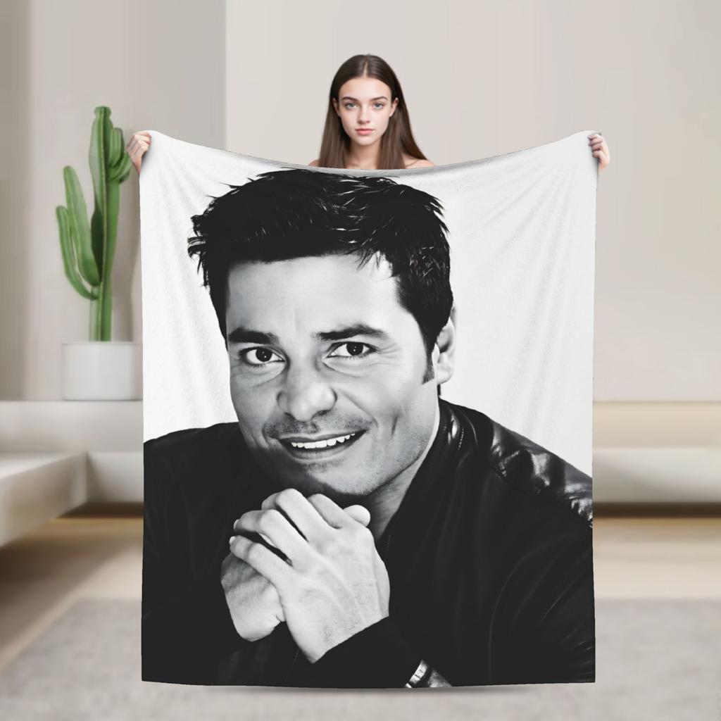 Chayanne Singer Warm Soft Blanket Camping Plush Throw Blanket Funny Outdoor Flannel Bedspread Sofa Bed Cover