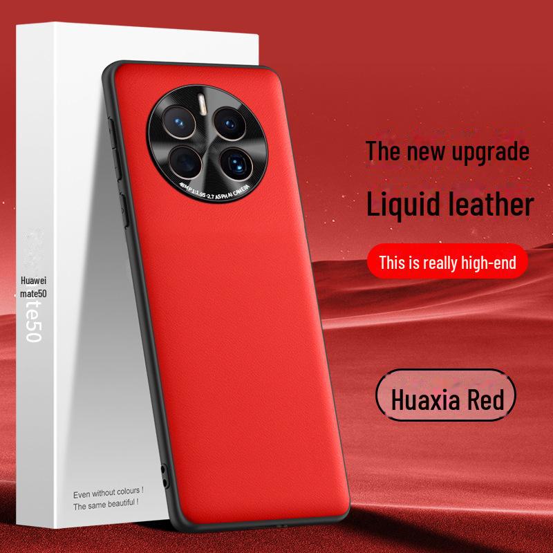 Liquid Leather Anti-Fall Protective Case for Huawei Mate50 - Anti-Fouling Cover