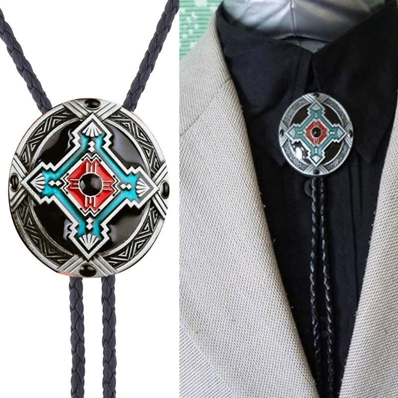 Western Cowboy Bolo Tie Totem Necktie  Lariat Necklace Costume Accessory Bolo Tie Western
